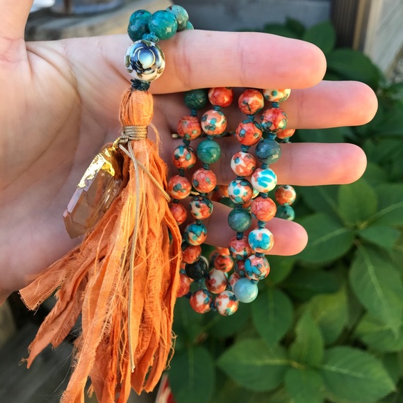 Handmade 108 Bead Communication Mala Necklace - Picture 5 of 7